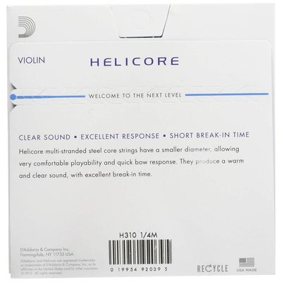 Струны для скрипки D'Addario H310-1/2M-B10 Helicore, изображение 2