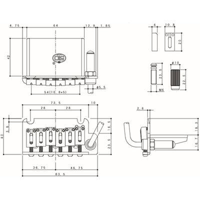 Бридж тремоло Gotoh 510TS-FE1 C, изображение 2