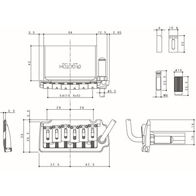Бридж тремоло Gotoh EV510TS-FE C, изображение 2