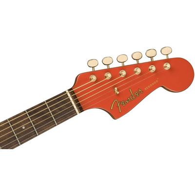 Гитара электроакустическая Fender Limited Edition Redondo Player Fiesta Red Gold Hardware, изображение 5