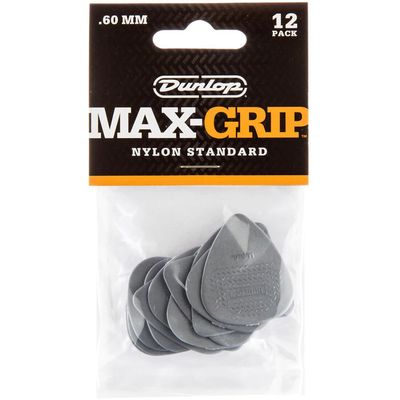 Набор медиаторов Dunlop 449P.60 Max Grip Nylon Standard .60, Количество медиаторов: Набор