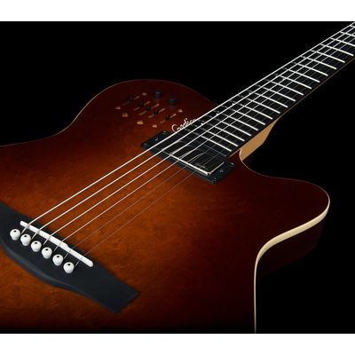 Гитара полуакустическая Godin A6 Ultra Baritone Burnt Umber SG, изображение 4