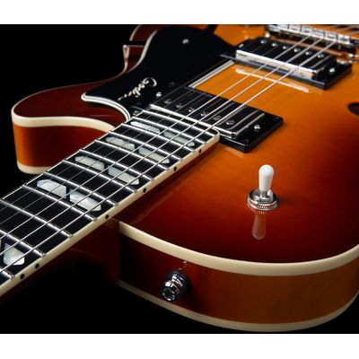 Гитара полуакустическая Godin Montreal Premiere Supreme Lightburst Flame HG, изображение 4