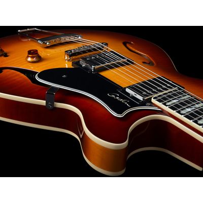 Гитара полуакустическая Godin Montreal Premiere Supreme Lightburst Flame HG, изображение 5