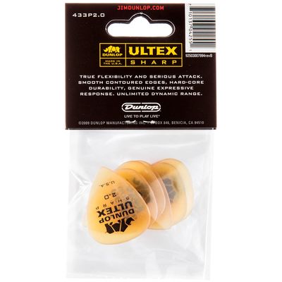 Набор медиаторов Dunlop 433P2.0 Ultex Sharp 2.0, изображение 2
