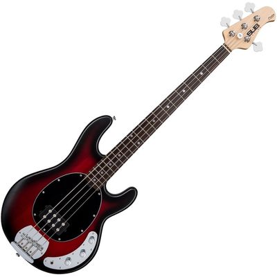 Бас-гитара Sterling by MusicMan SUB Series RAY4 Ruby Red Burst Satin
