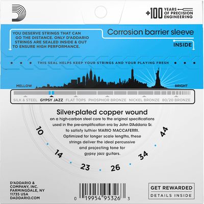 Струны для акустической гитары D'Addario EJ83L Light 10-44, изображение 2