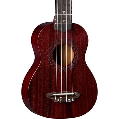 Укулеле Luna UKE Vintage Mahagony Concert Cutaway w/Preamp Red Satin, изображение 3