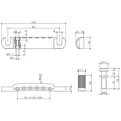 Струнодержатель Gotoh GE101Z GG, изображение 2