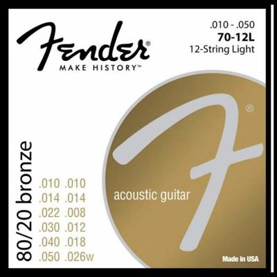 Струны для 12-струнной гитары Fender 70-12L 10-50