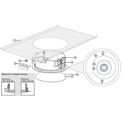 Потолочное крепление Shure A-MXN5-TB, изображение 3