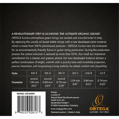 Струны для классической гитары Ortega ATG44NH, изображение 2