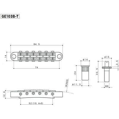 Бридж Gotoh GE103B-T C, изображение 2