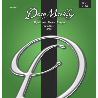 Струны для бас-гитары Dean Markley 2604B Signature Nickel Steel 45-128 5-Strings