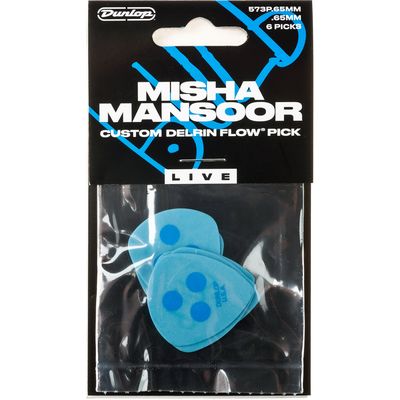 Набор медиаторов Dunlop 573P.65MM Delrin Flow Misha Mansoor Live .65, Количество медиаторов: Набор