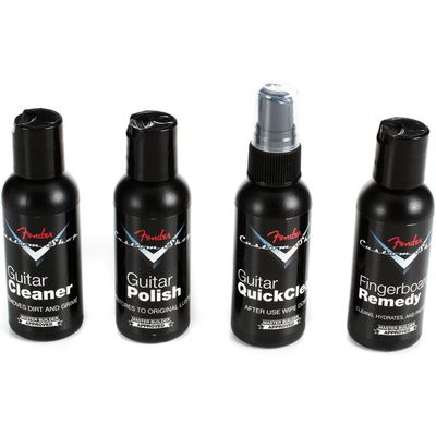 Набор средств по уходу за гитарой Fender Custom Shop Deluxe Guitar Care System 4 Pack Black, изображение 5