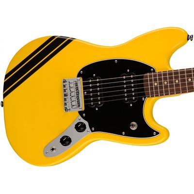 Электрогитара Fender Squier FSR Bullet Mustang HH LRL Competition Graffiti Yellow, изображение 2