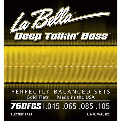 Струны для бас-гитары La Bella 760FGS Gold Flats