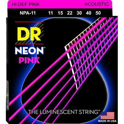 Струны для акустической гитары DR Neon NPA-11 11-50