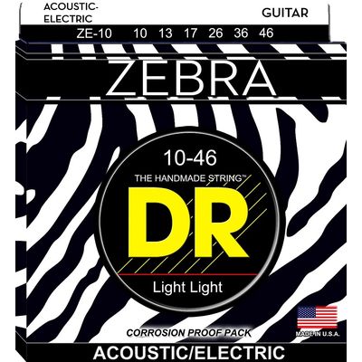 Струны для акустической гитары DR Zebra ZE-10 10-46