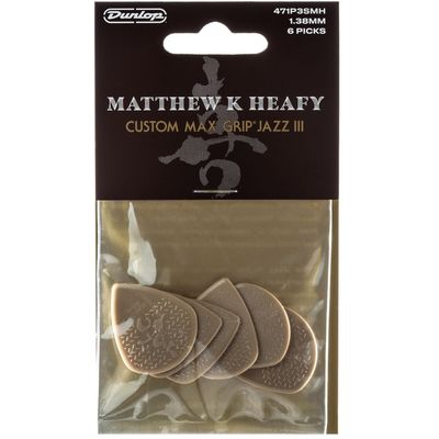 Набор медиаторов Dunlop 471P3SMH Matt Heafy Custom Max-Grip Jazz III