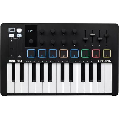 MIDI-клавиатура Arturia MiniLab 3 Black Edition, Цвет: Черный