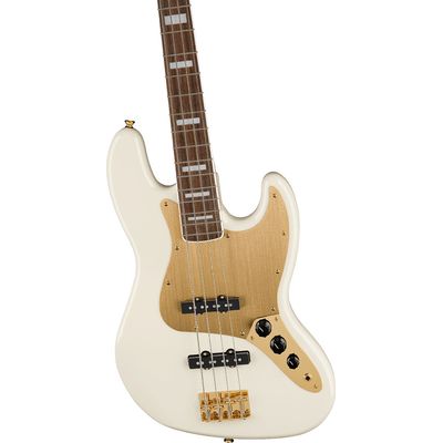 Бас-гитара Fender Squier 40th Anniversary Jazz Bass Gold Edition LRL Olympic White, изображение 2