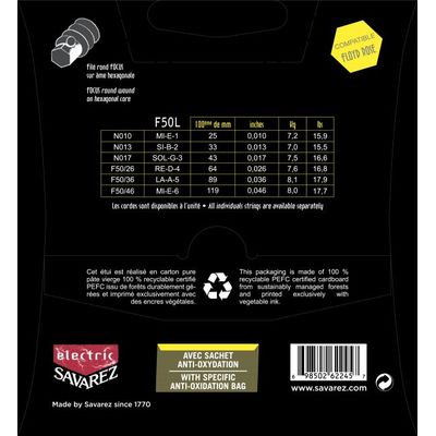Струны для электрогитары Savarez F50L Focus 10-46, изображение 2