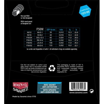 Струны для электрогитары Savarez F50M Focus 12-52, изображение 2