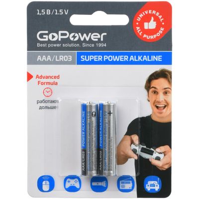 Батарейки GoPower 00-00019862 AAA/LR03