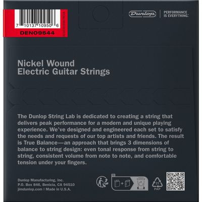 Струны для электрогитары Dunlop DEN09544 9.5-44, изображение 2