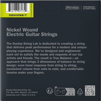Струны для электрогитары Dunlop DEN10567 10-56, изображение 2
