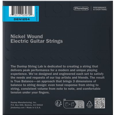 Струны для электрогитары Dunlop DEN1254 12-54, изображение 2