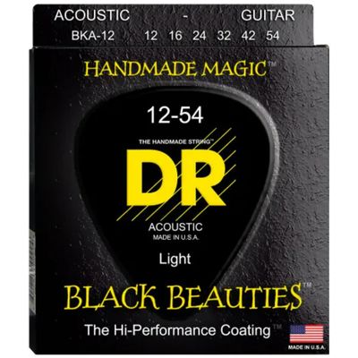 Струны для акустической гитары DR Black Beauties BKA-12 12-54