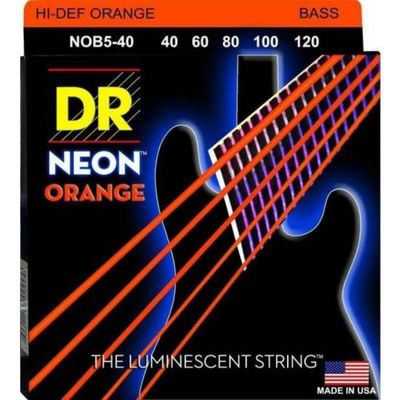 Струны для бас-гитары DR Neon NOB5-40 40-120
