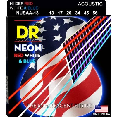 Струны для акустической гитары DR Neon NUSAA-13 13-56