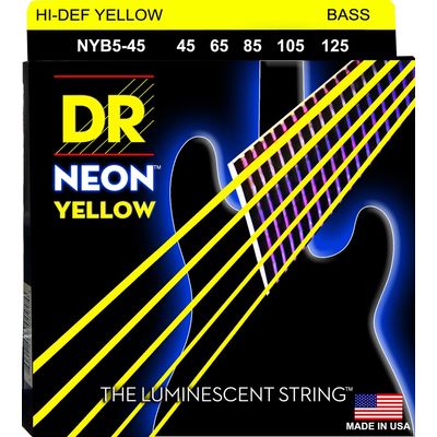 Струны для бас-гитары DR Neon NYB5-45 45-125