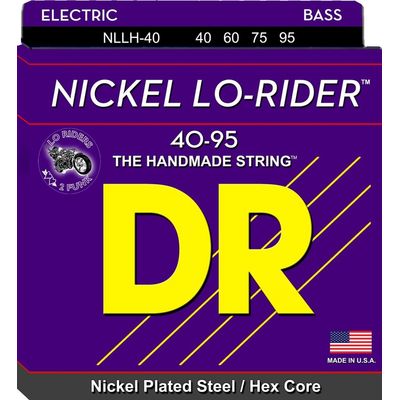 Струны для бас-гитары DR Nickel Lo-Rider NLLH-40 40-95
