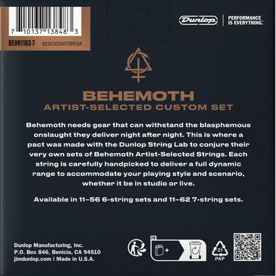Струны для электрогитары Dunlop BEHN1162-7 11-62