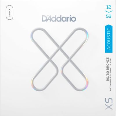 Струны для акустической гитары D'Addario XSABR1253-3P 12-53