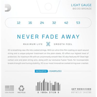 Струны для акустической гитары D'Addario XSABR1253-3P 12-53, изображение 3