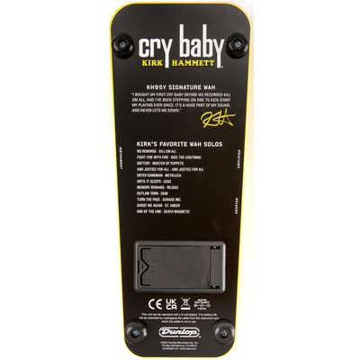 Педаль эффектов Dunlop KH95Y Kirk Hammett Cry Baby Wah Limited Edition Yellow Sparkle