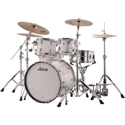 Комплект барабанов Ludwig Classic Maple MOD L88204AX0P White Marine, изображение 2
