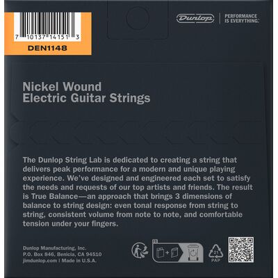 Струны для электрогитары Dunlop DEN1148 11-48, изображение 2