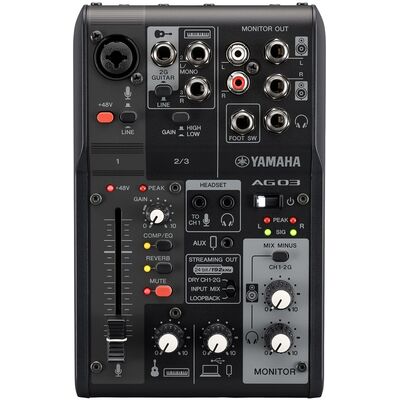 Комплект студийного оборудования Yamaha AG03MK2 Black LSPK, изображение 2