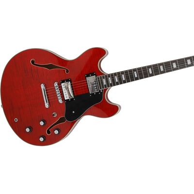 Полуакустическая гитара Sire Larry Carlton H7 See Through Red, изображение 2