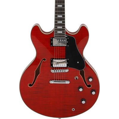 Полуакустическая гитара Sire Larry Carlton H7 See Through Red, изображение 3