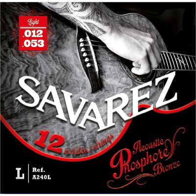 Струны для 12-струнной гитары Savarez A240L Acoustic Phosphor Bronze 12-53