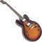 Полуакустическая гитара Eart E-335 Brown Sunburst, изображение 2
